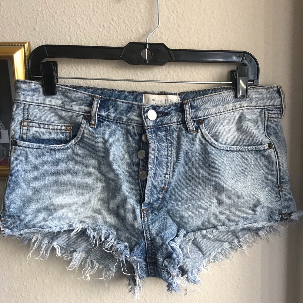 Free People denim shorts